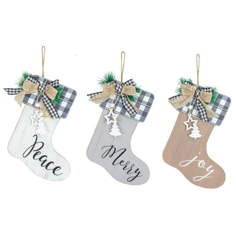 13" Wood Christmas Stocking Hanger