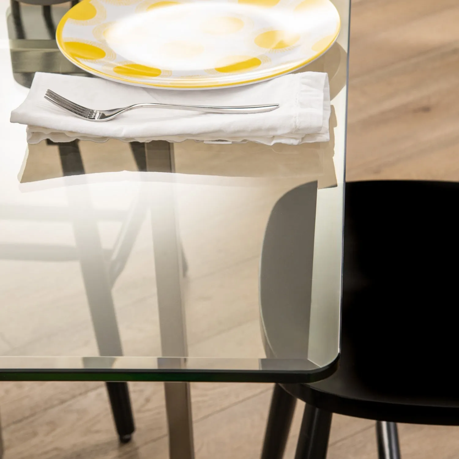 28" Square Clear Glass Table Tops