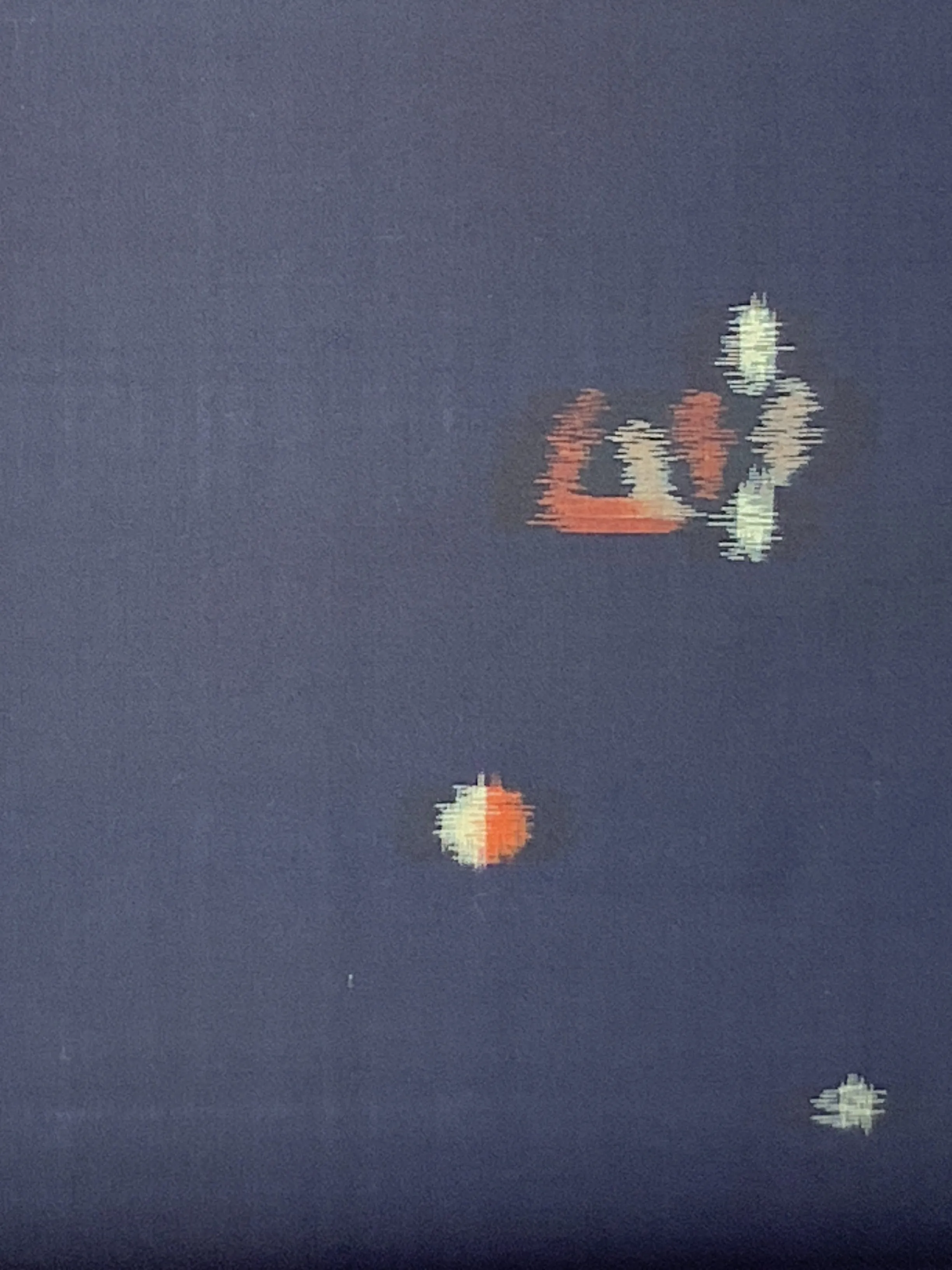 7575:1950s Japanese Meisen Silk 55 in. Piece Deadstock, Abstract