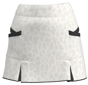 AB SPORT Women's Animal Print Kick Pleat Golf Skirt - LEOPCRM