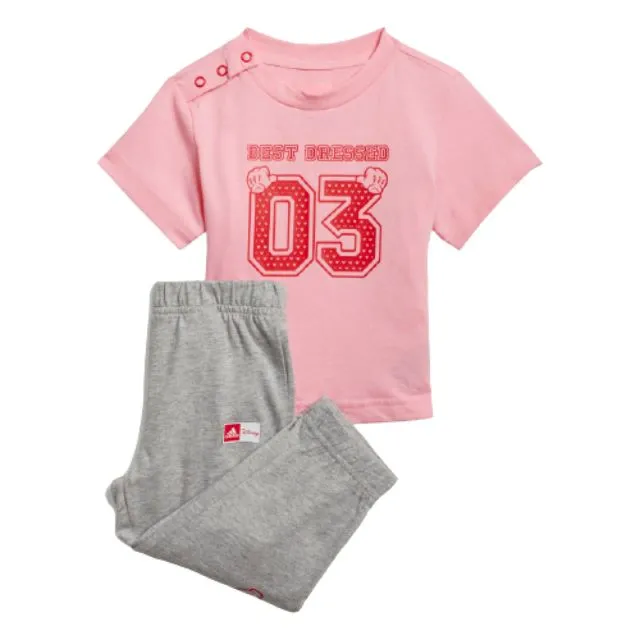 Adidas X Disney Baby-Girls Training Suit Light Pink / Vivid Red