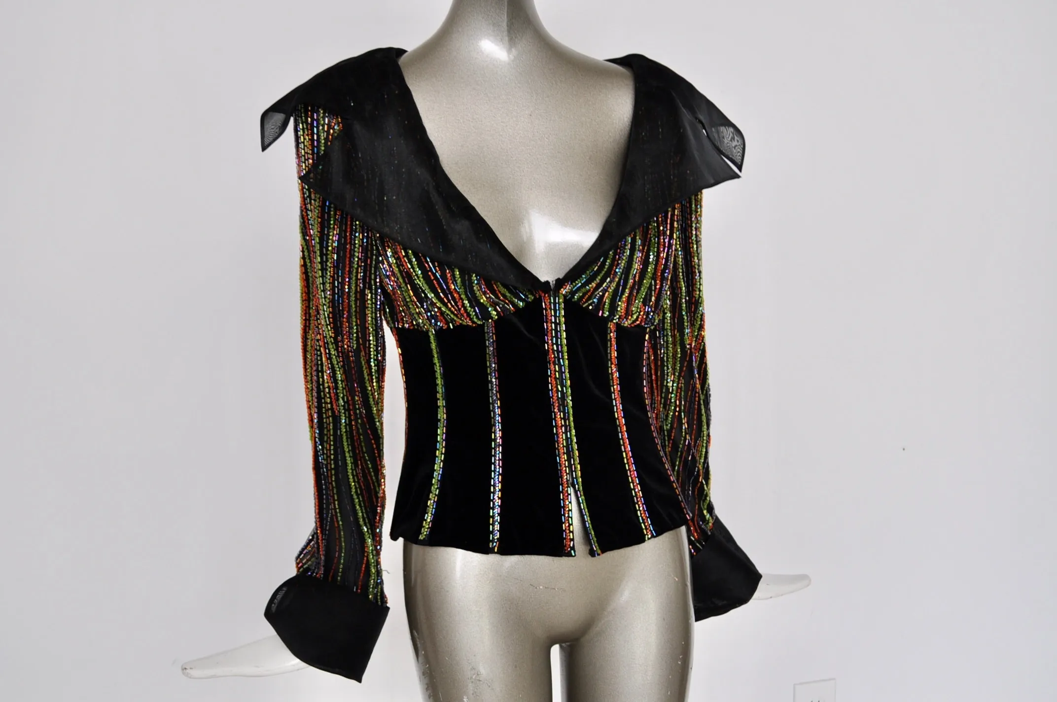 Beaded Corset blouse by Barbara Schwarzer