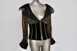 Beaded Corset blouse by Barbara Schwarzer
