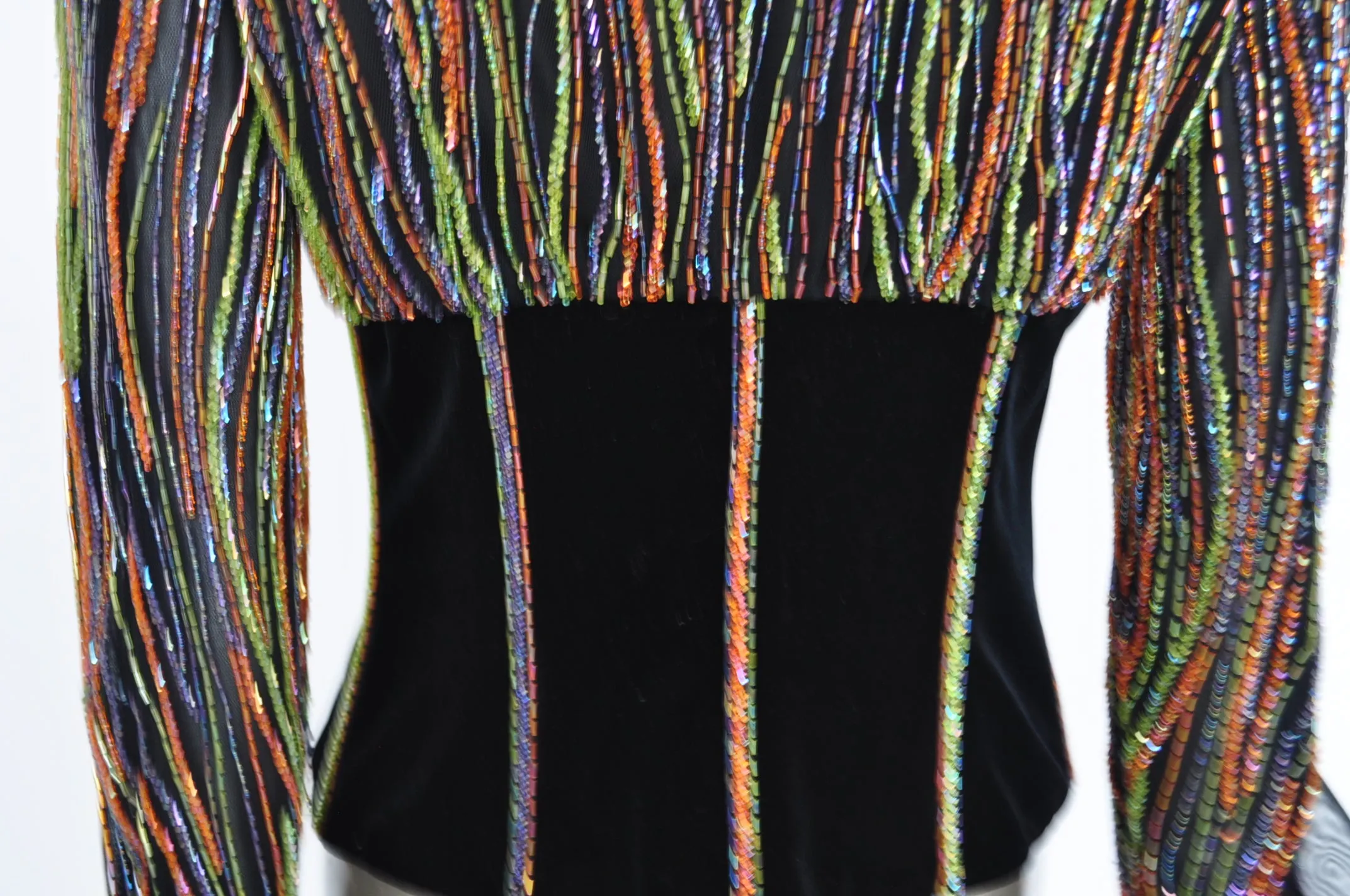 Beaded Corset blouse by Barbara Schwarzer
