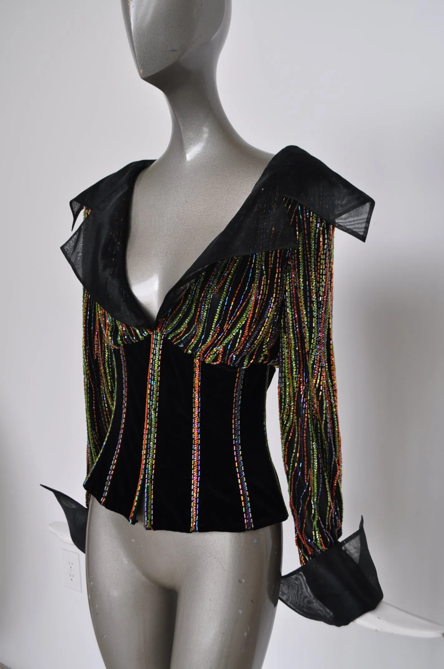 Beaded Corset blouse by Barbara Schwarzer