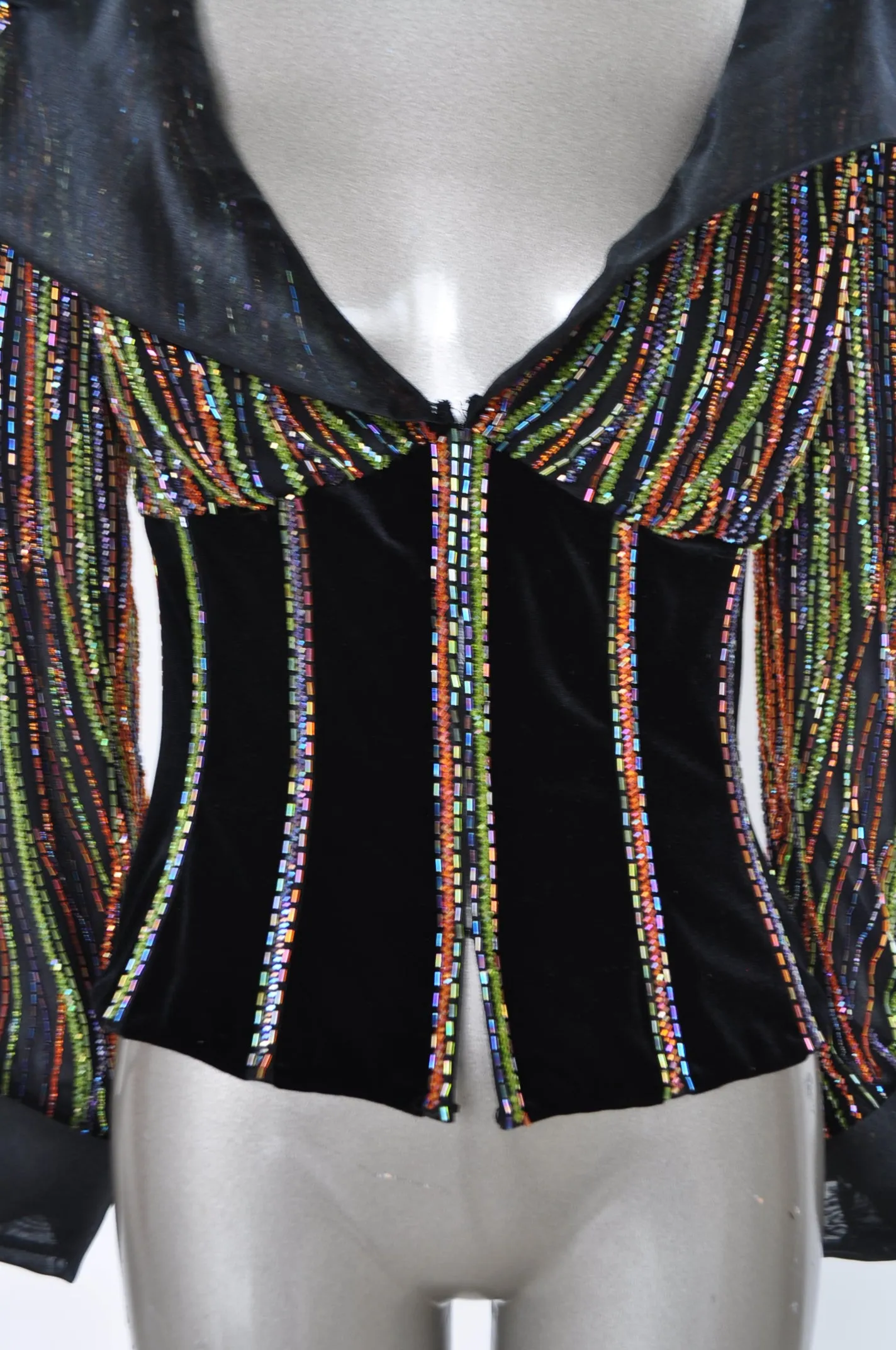 Beaded Corset blouse by Barbara Schwarzer