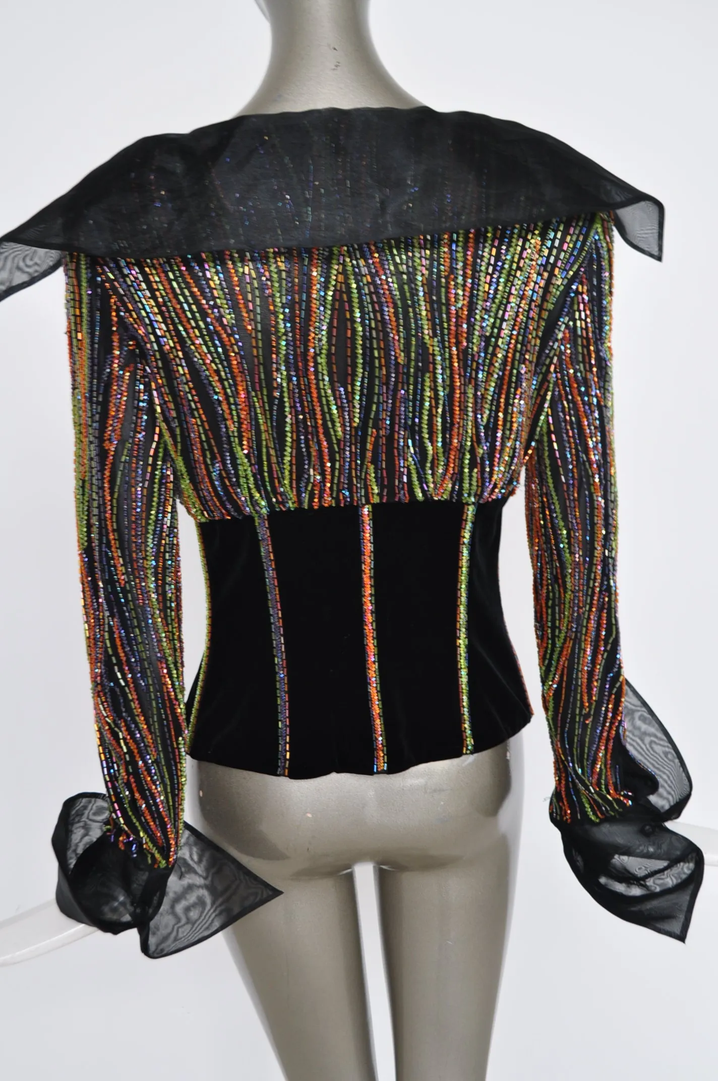 Beaded Corset blouse by Barbara Schwarzer