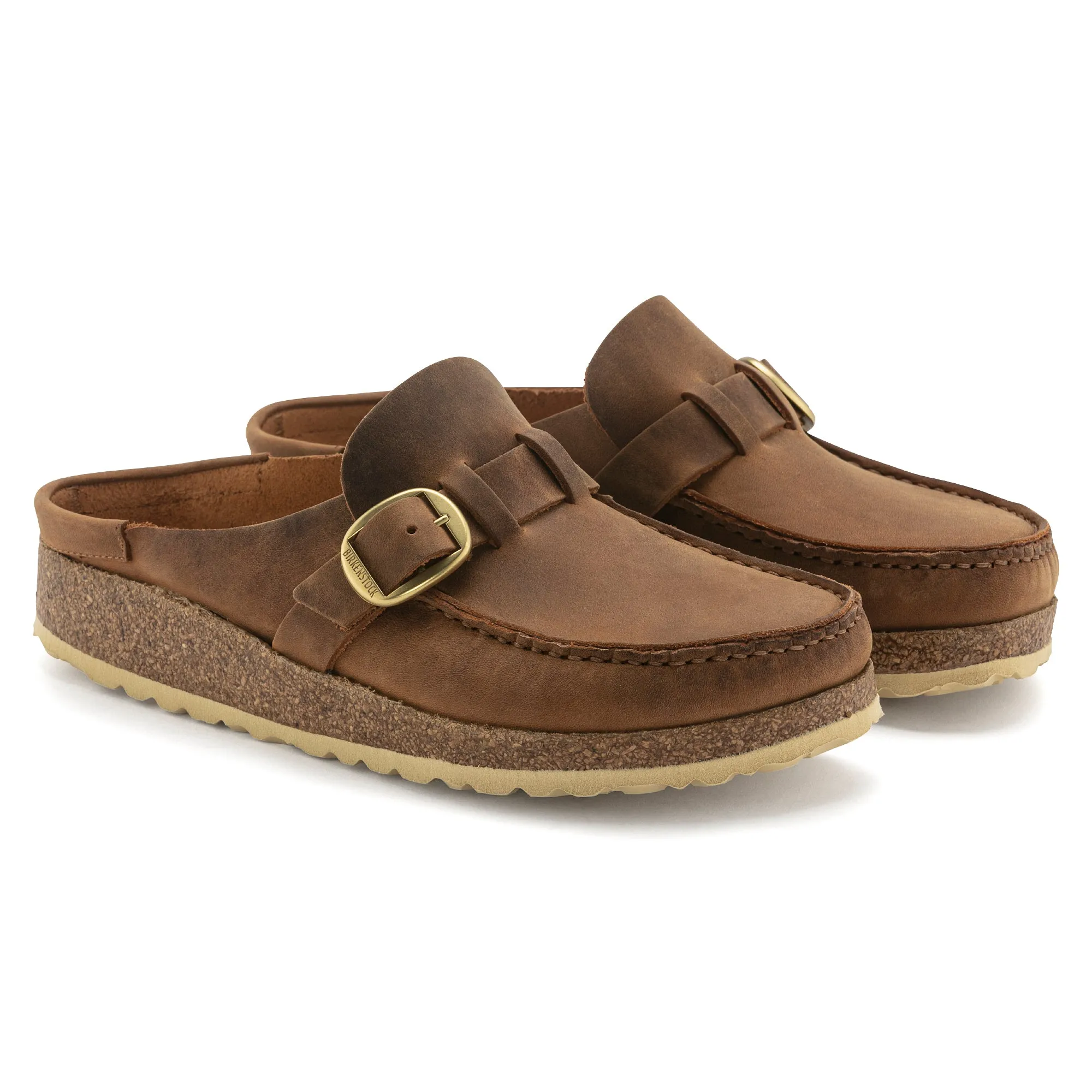 Birkenstock Womens Buckley Oiled Leather Cognac