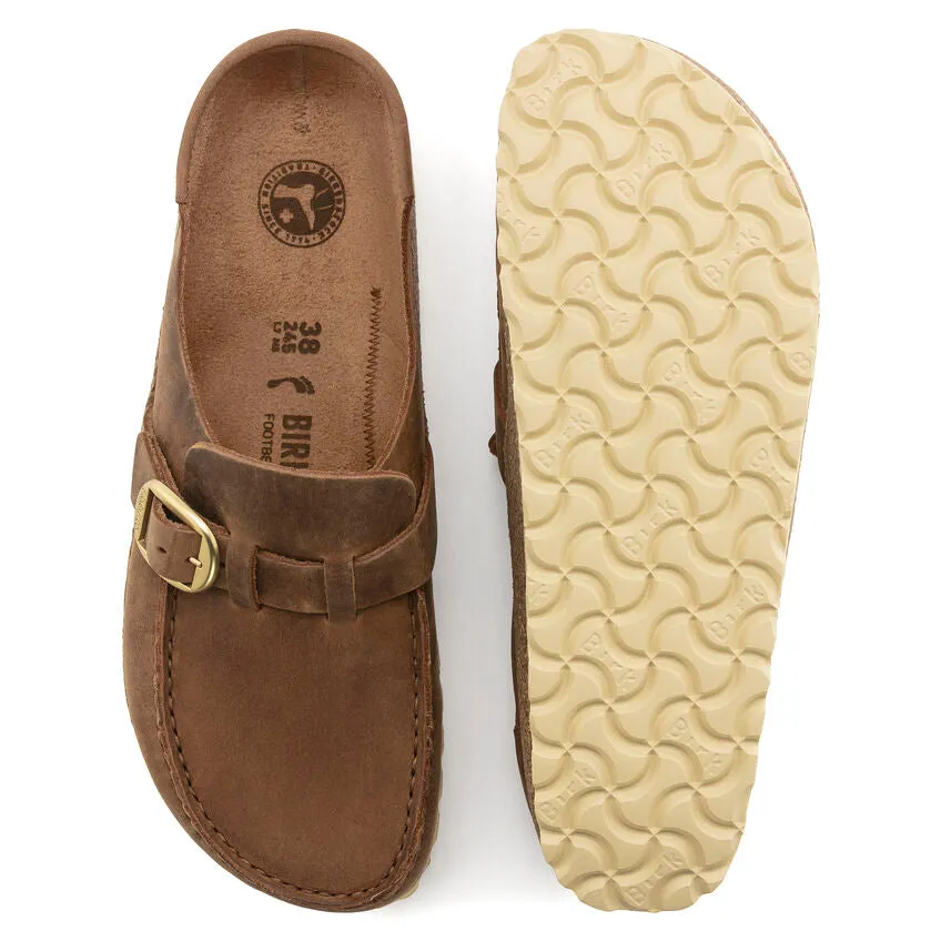 Birkenstock Womens Buckley Oiled Leather Cognac