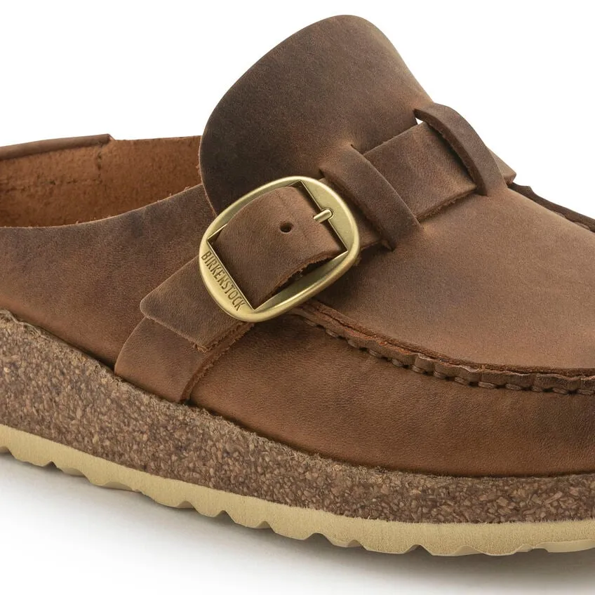 Birkenstock Womens Buckley Oiled Leather Cognac