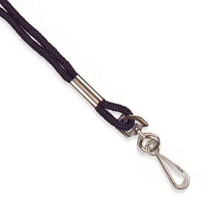 Black Round Cord Lanyards