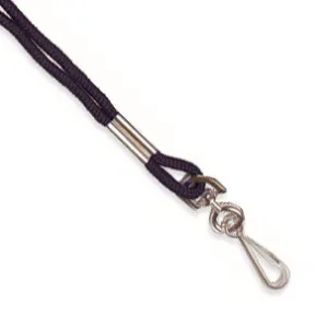 Black Round Cord Lanyards