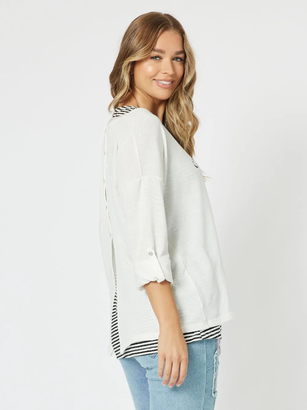 C'est La Vie 2 In 1 Top - White