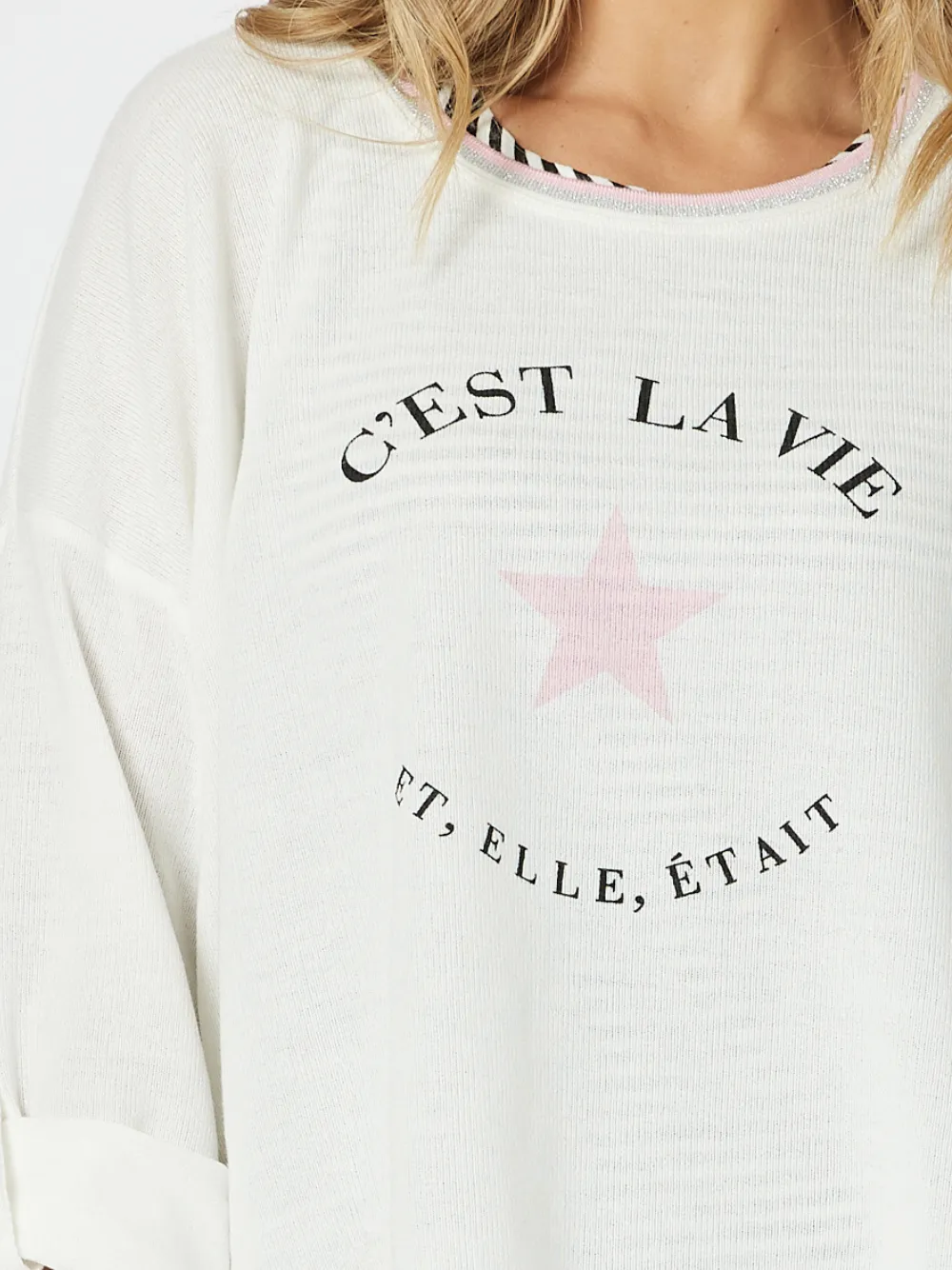C'est La Vie 2 In 1 Top - White