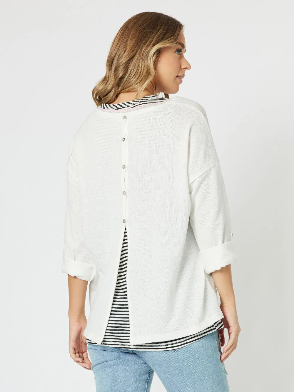 C'est La Vie 2 In 1 Top - White