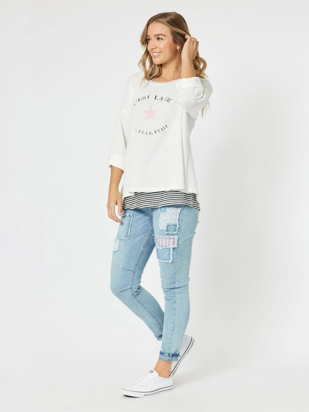 C'est La Vie 2 In 1 Top - White