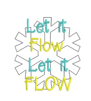 Christmas Funny Saying "Let it Flow "Toilet Paper Machine Embroidery Design