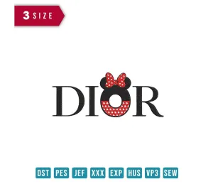 Dior Minnie Letter - Embroidery Design