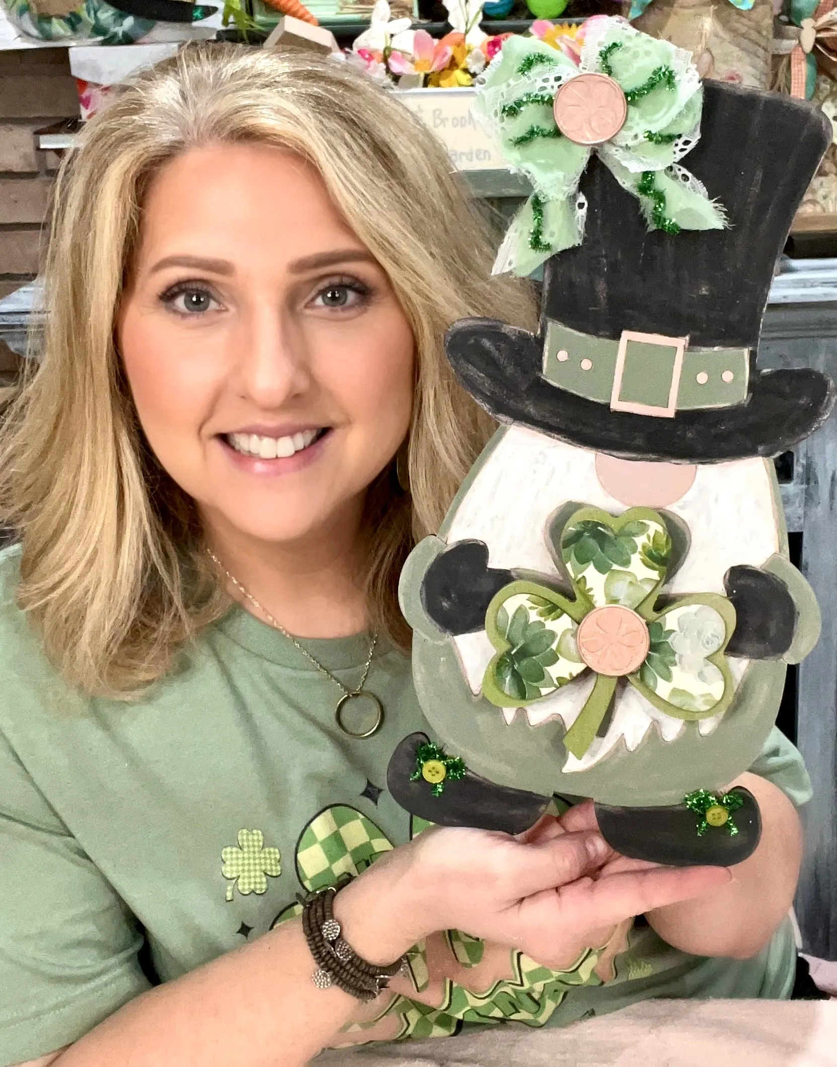 DIY Home Decor - Wooden St. Patrick’s Day Gnome
