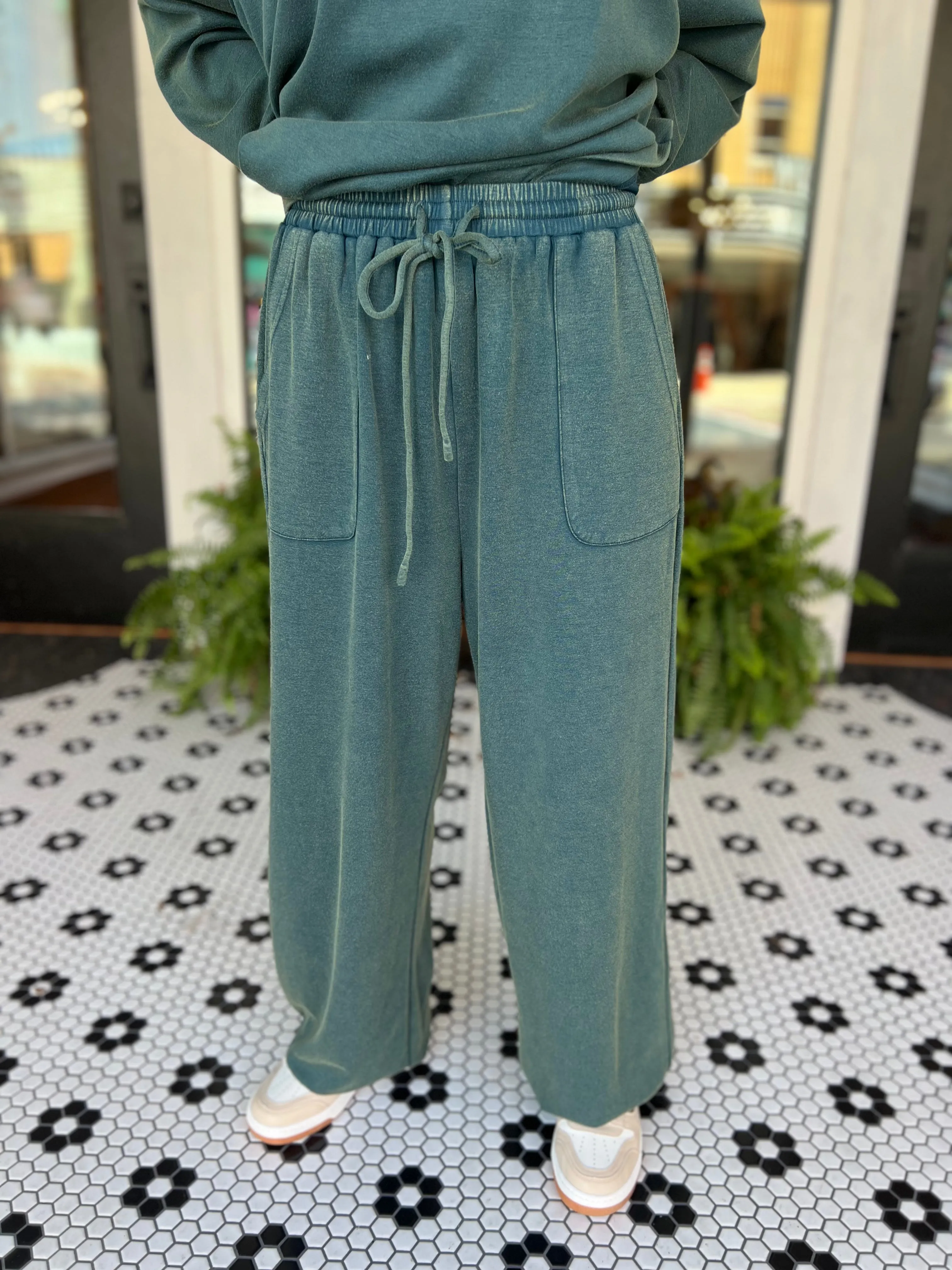 Do Not Disturb Set {Pants} - Teal Green