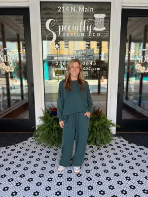 Do Not Disturb Set {Pants} - Teal Green