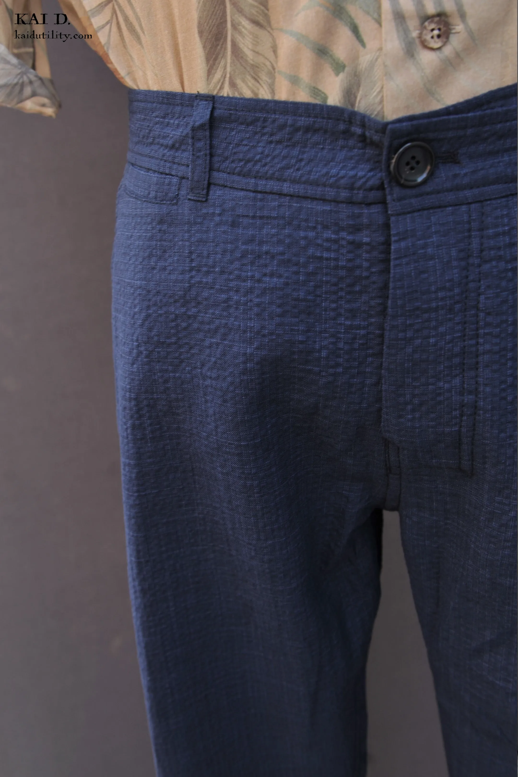 Fred Regular Cut Trousers - Dark Blue - M, L