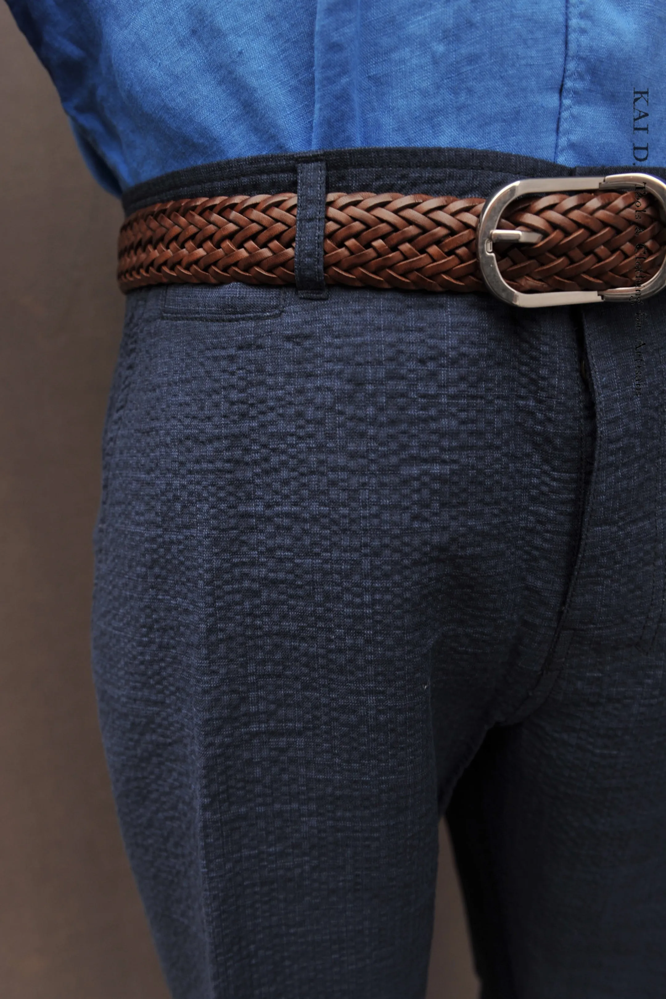 Fred Regular Cut Trousers - Dark Blue - M, L