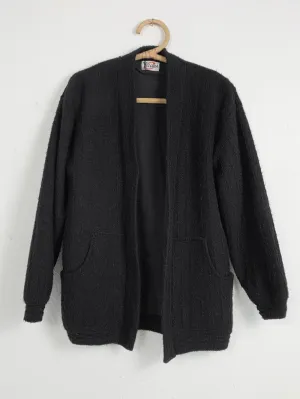 Gloria Black Fuzzy Jacket