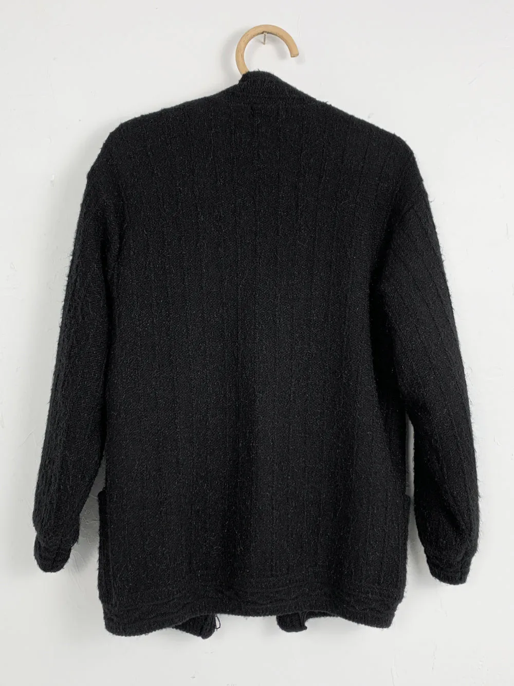 Gloria Black Fuzzy Jacket