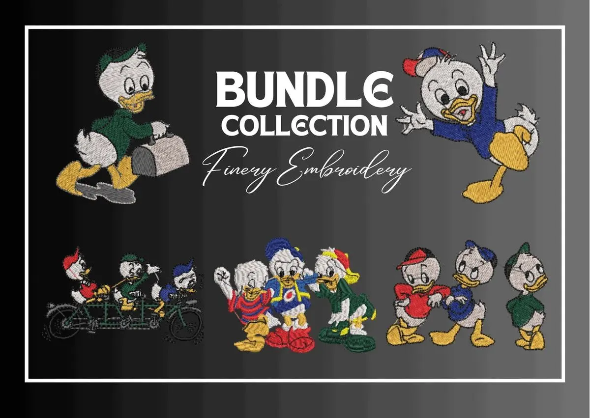 Huey, Dewey and Louie - Pack of 26 Designs - Embroidery Design