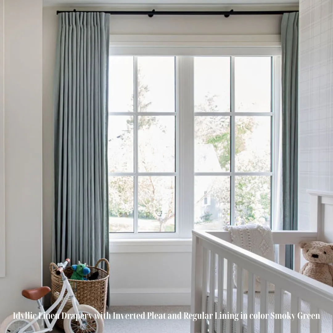 Idyllic Linen Classic Grey, Ripple fold, BLACK OUT LINING