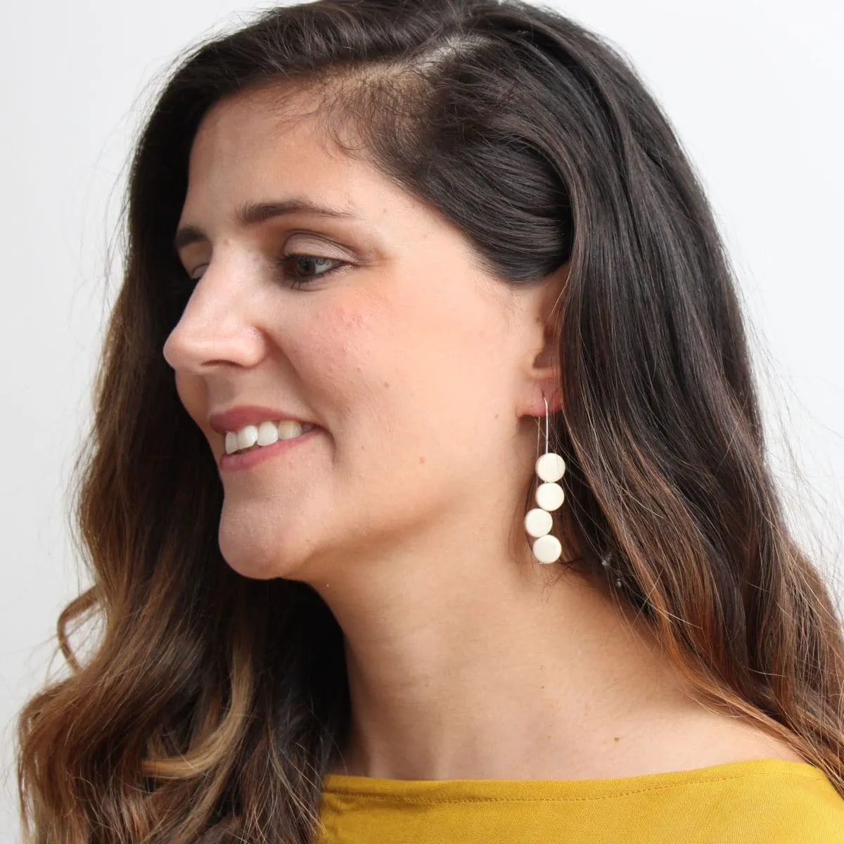 Elegant Ivory Eva Dangle Earrings for a Stunning Look