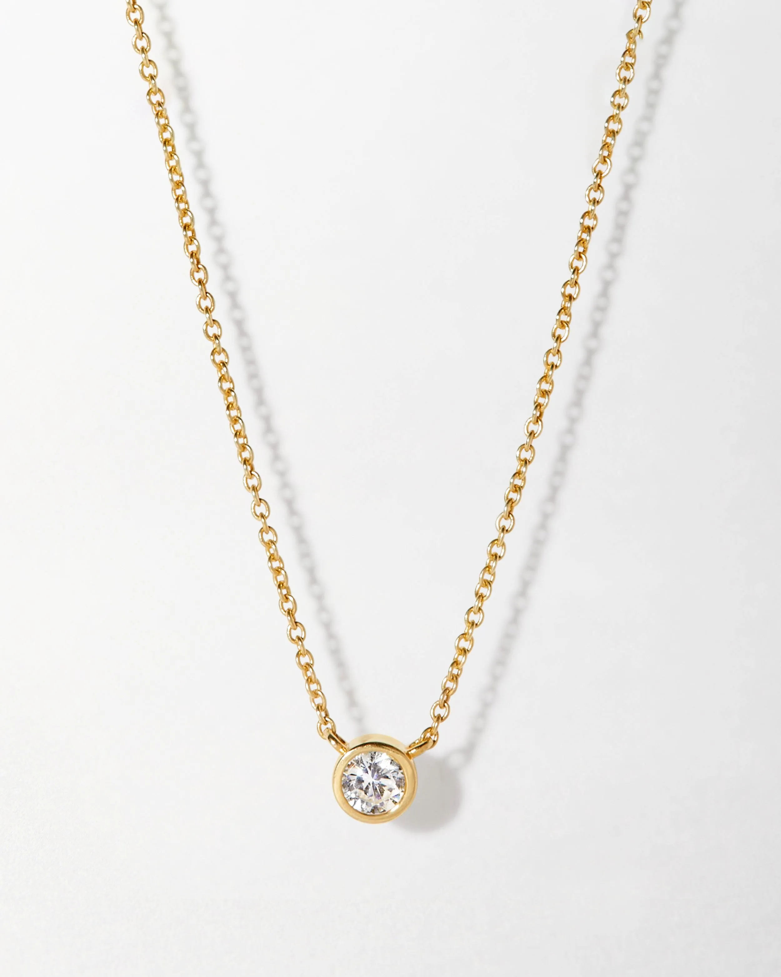 Large Solitaire Diamond Necklace