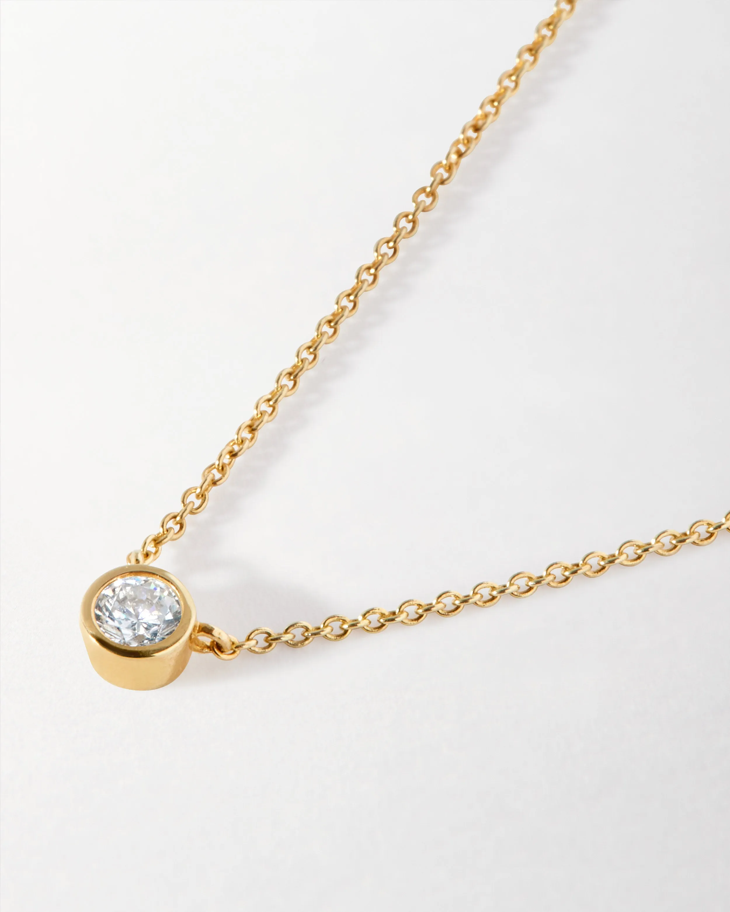 Large Solitaire Diamond Necklace