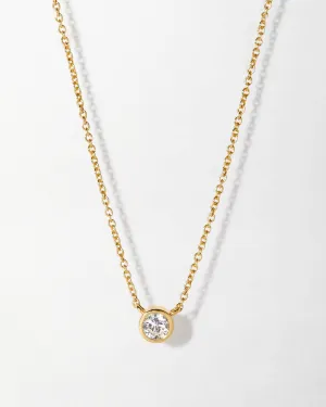 Large Solitaire Diamond Necklace
