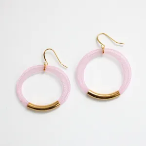 Lavender Mesh Hoop Earring Gold