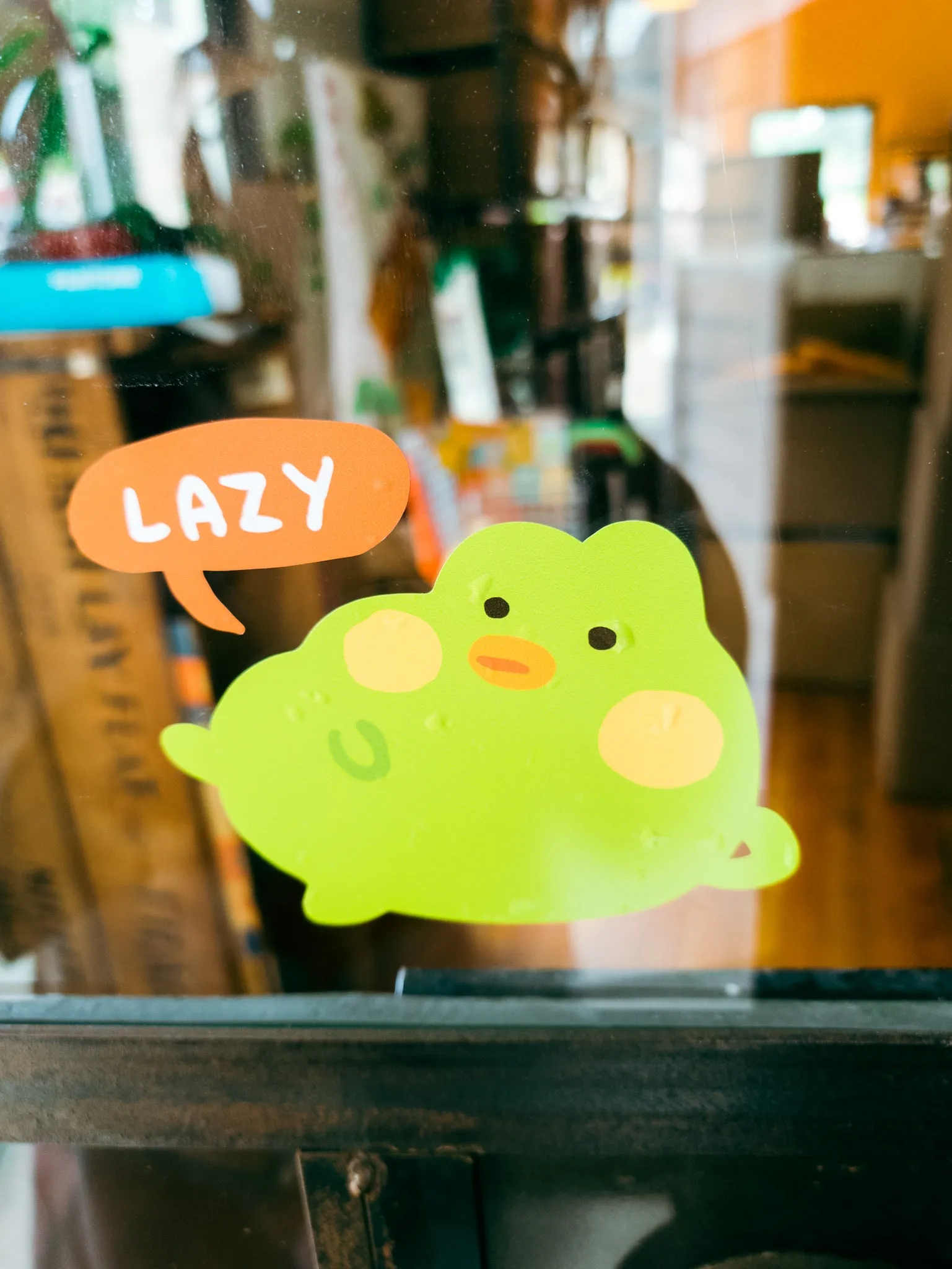 LAZY FROG Vinyl Sticker
