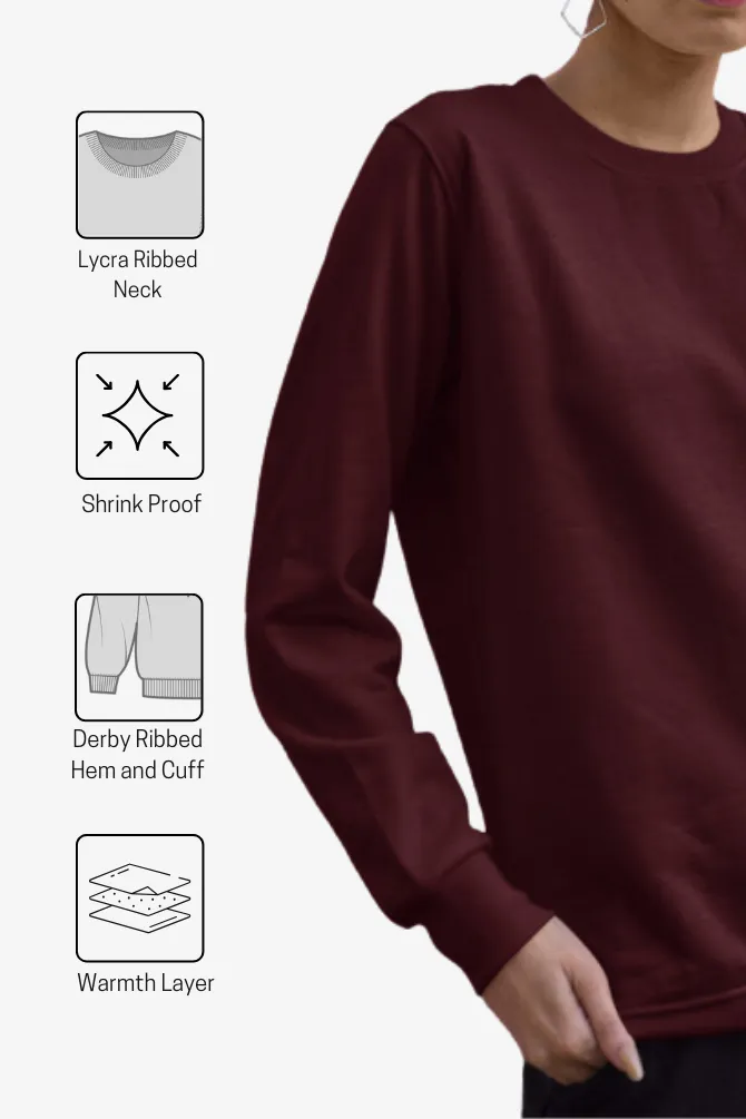 Maroon Sweatshirt for women