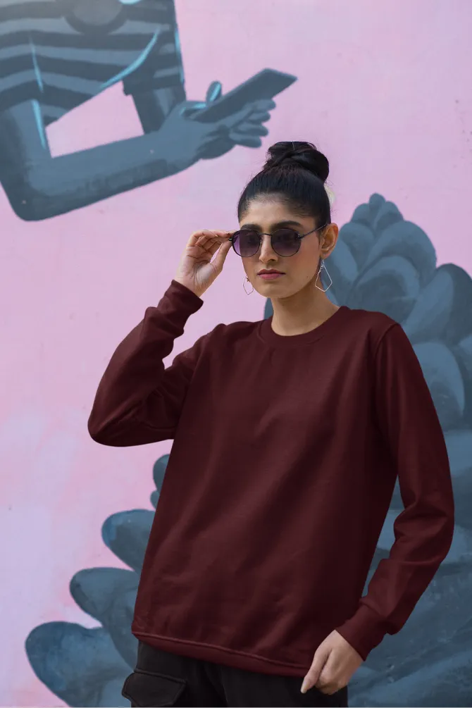 Maroon Sweatshirt for women