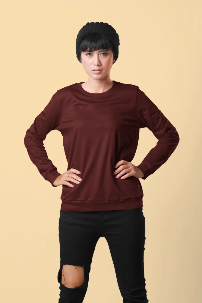 Maroon Sweatshirt for women