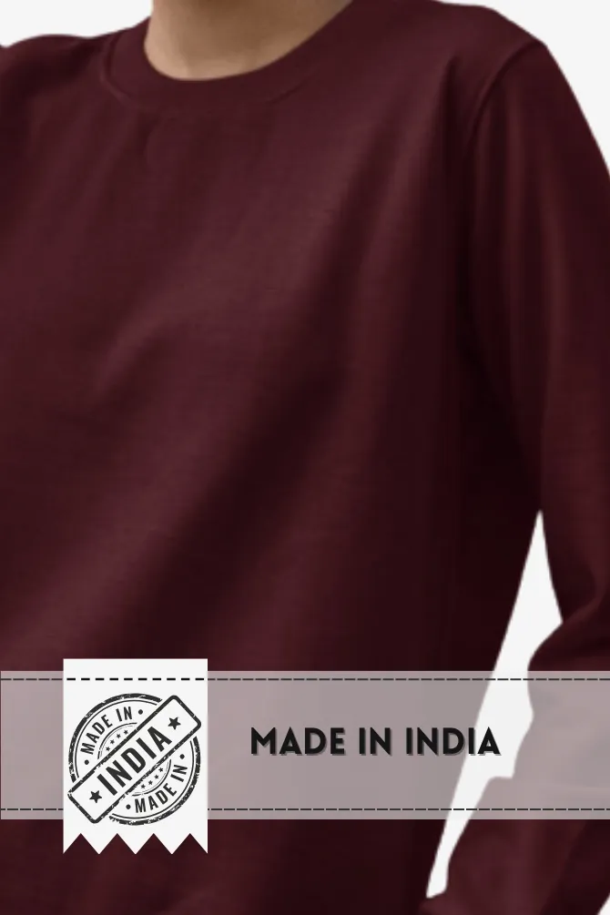 Maroon Sweatshirt for women