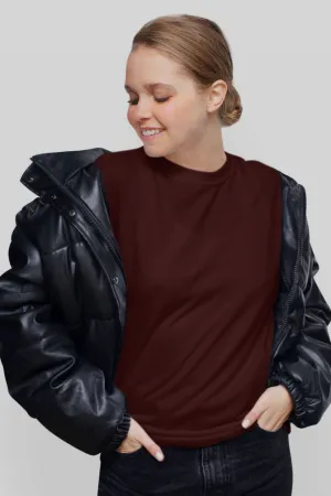 Maroon Sweatshirt for women