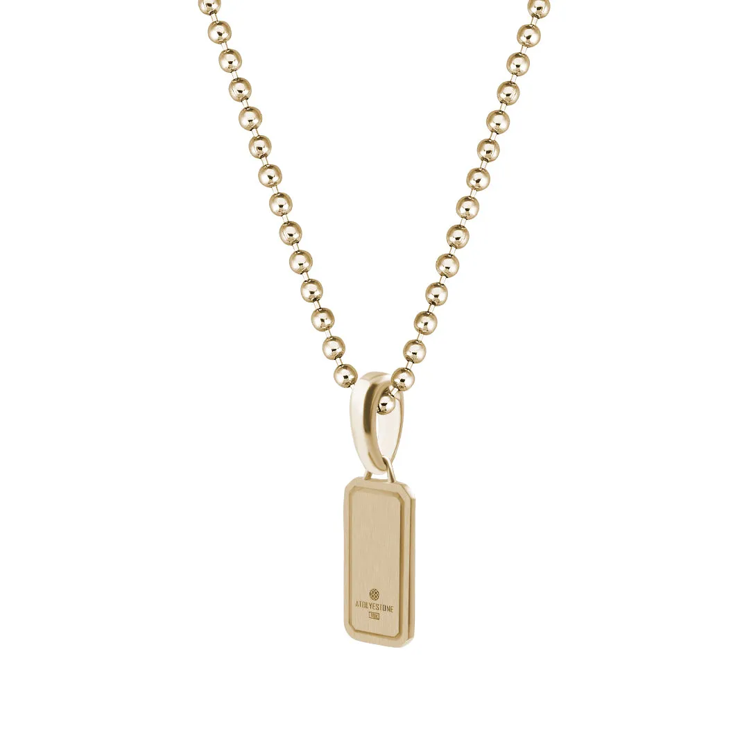 Minimal Tag Pendant in Gold