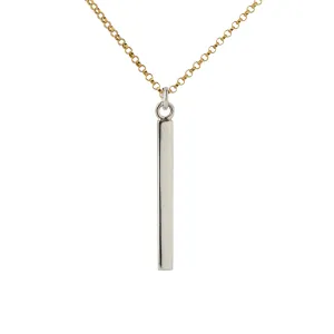 Mixed Vertical Bar Pendant Necklace
