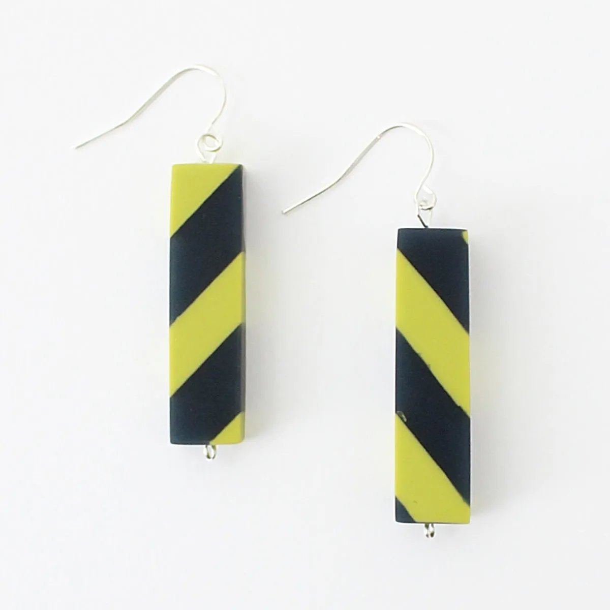 Navy and Lime Leah Earrings