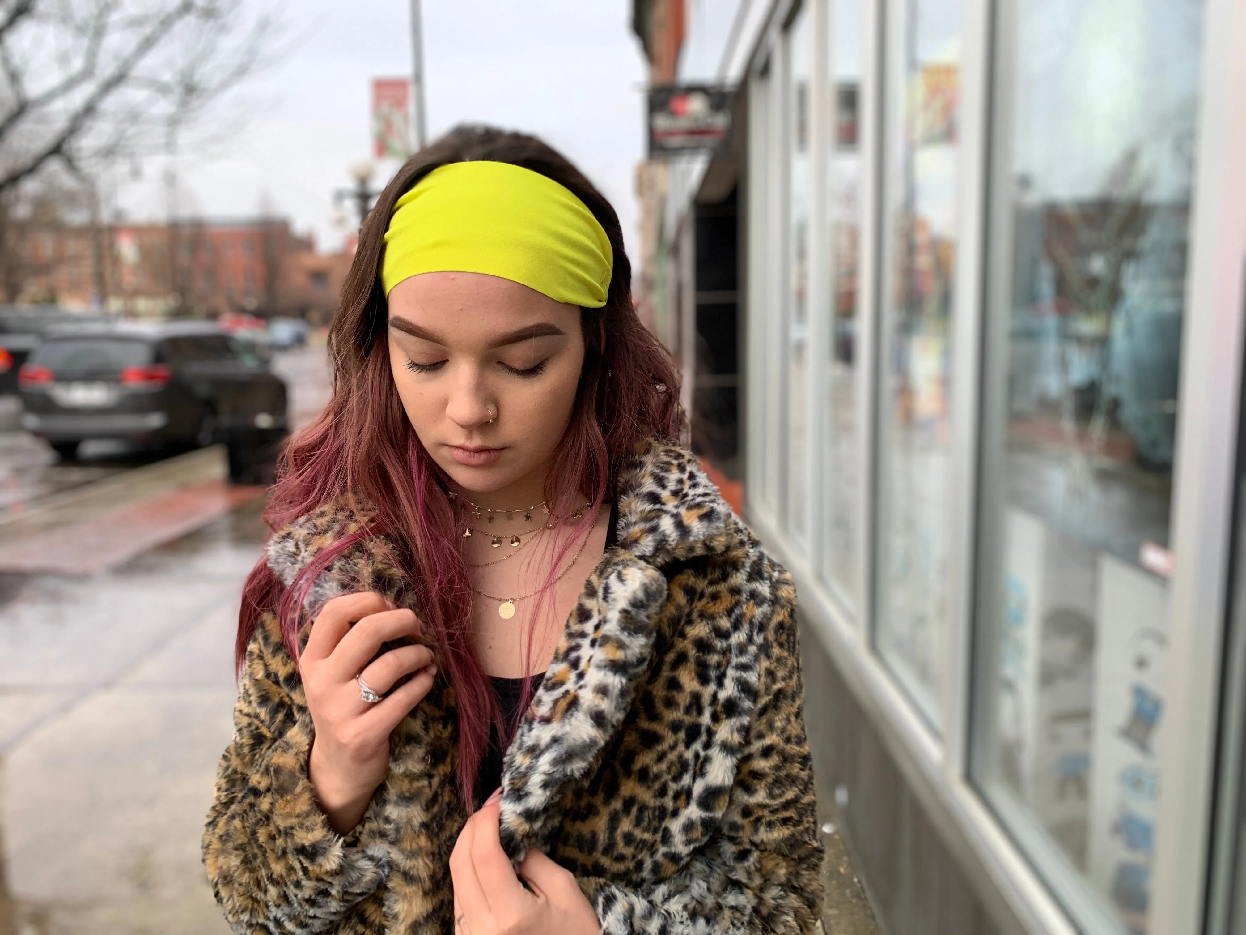 Neon Yellow Yoga Headband