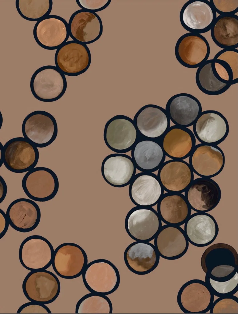 Ombré Circle Wallpaper - Clay & Terracotta