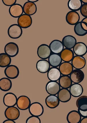 Ombré Circle Wallpaper - Clay & Terracotta