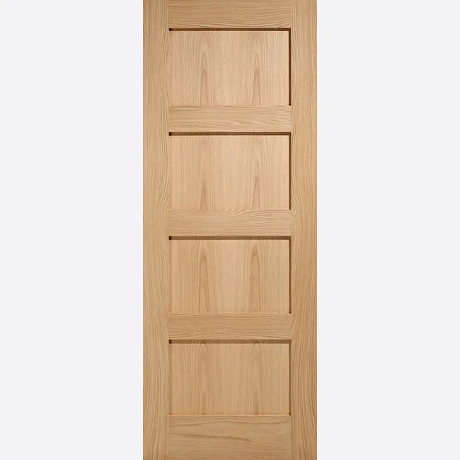 Pre-Assembled Shaker 4P Un-finished Oak Door Set