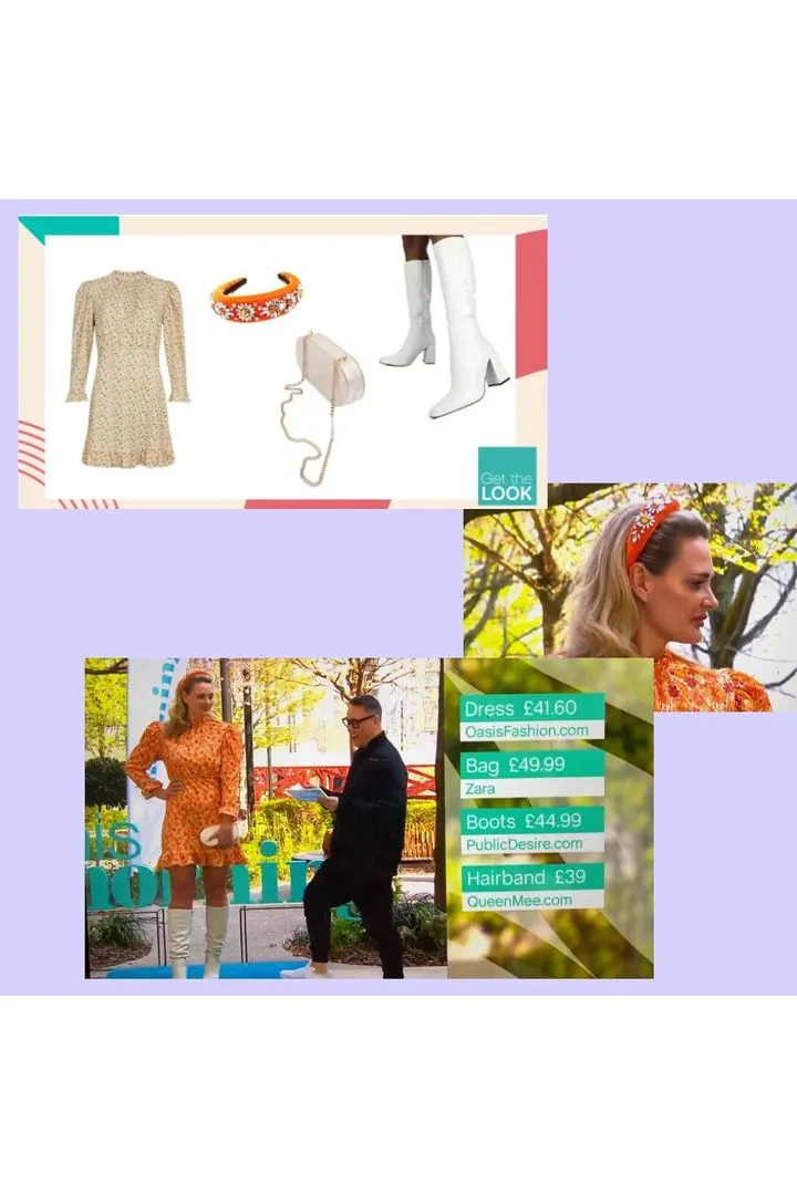 QueenMee Accessories Orange Headband Jewelled Headband Featured In Heat Magazine